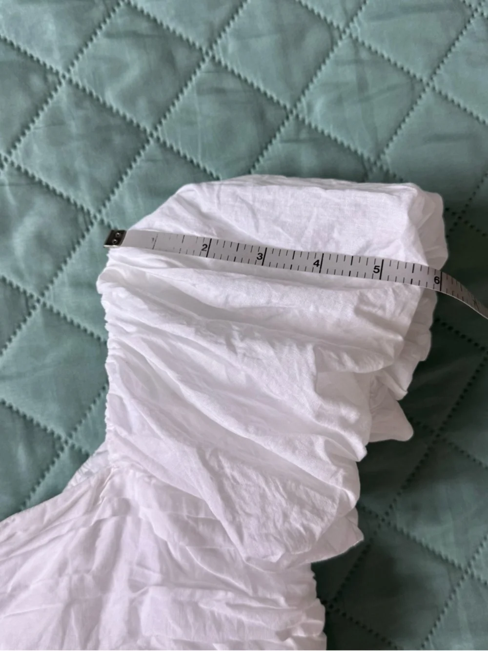 Abercrombie & Fitch White Cotton Peasant Blouse Puff Sleeve Babydoll Top Small